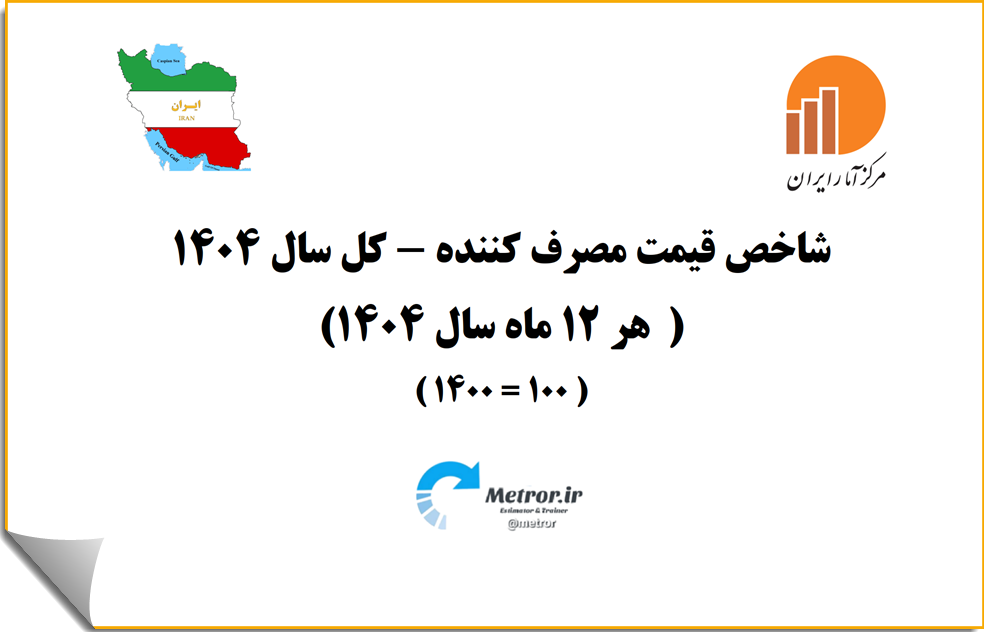 شاخص های قیمت مصرف کننده 1404 - نرخ تورم سالانه - اعلامی مرکز آمار ایران